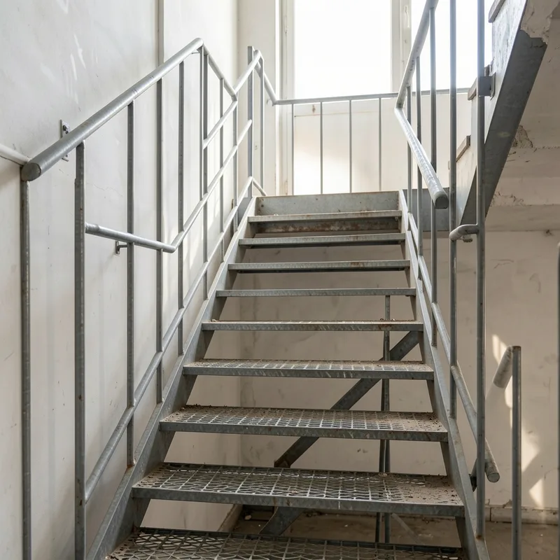 Entretien d'un escalier métallique : méthode anti-rouille